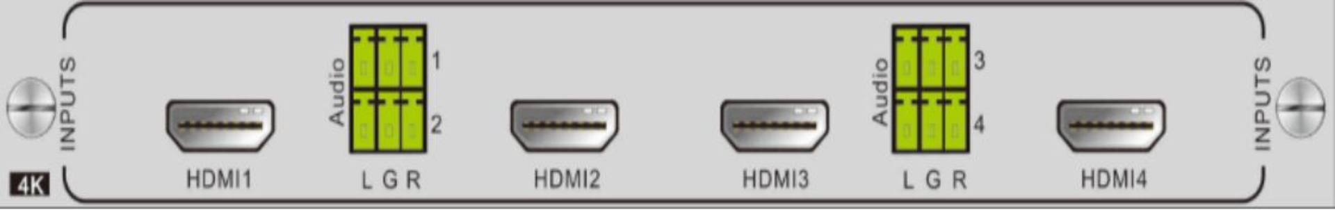 4路4KHDMI輸入卡ZR-4I-HST4K